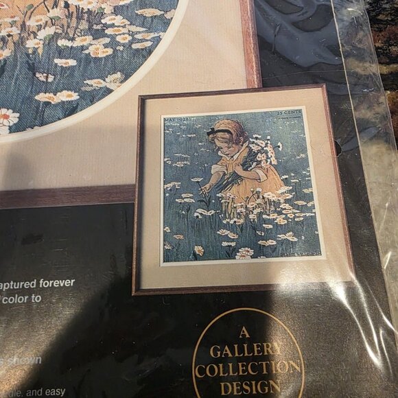 DIMENSIONS Vintage 1987 FIELD OF DAISIES Crewel Embroidery 1327 Kit NEW & SEALED - Picture 5 of 5